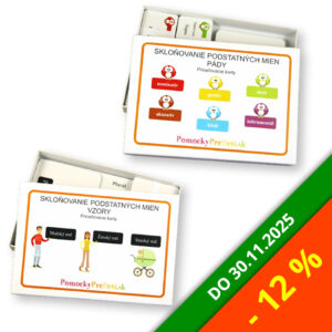 Skloňovanie podstatných mien – pády + vzory | 499 kariet | Balík so zľavou 12%