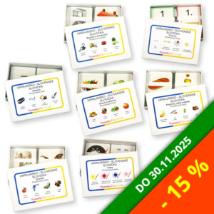 Slovenský jazyk pre deti z Ukrajiny | Словацька мова для дітей з України | Balík 7 učebných pomôcok pre ZŠ a MŠ so zľavou 15% | 914 kariet