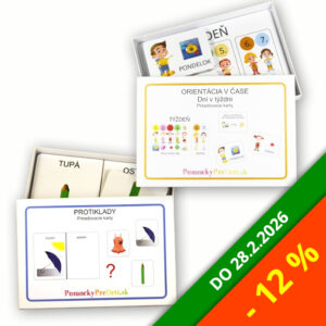 Protiklady + Orientácia v čase: Dni v týždni | Balík so zľavou 12% | 158 veľkých kariet