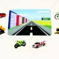 Dopravné prostriedky MAXI - základná karta s vybranými obrázkovými kartami (Doprava po ceste)