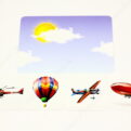 Dopravné prostriedky MAXI - základná karta s vybranými obrázkovými kartami (Doprava vo vzduchu)