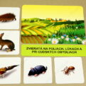 Kde žijú zvieratá MAXI - základná karta s vybranými obrázkovými kartami (Zvieratá na poliach, lúkach a pri ľudských obydliach)