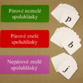 Spodobovanie - Štipcové a priraďovacie karty - triediace karty a kartičky so spoluhláskami