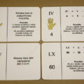 Rímske čísla - výukové karty s pravidlami tvorenia rímskych čísel - rub
