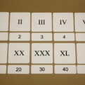 Rímske čísla - priraďovacie autokorekčné karty