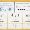 Akordy - Veľké podlhovasté karty na základné oboznámenie s obratmi kvintakordu