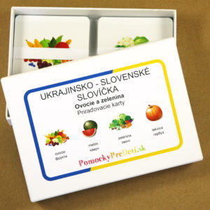 Ukrajinsko-slovenské slovíčka pre deti z Ukrajiny – Ovocie a zelenina | Priraďovacie karty