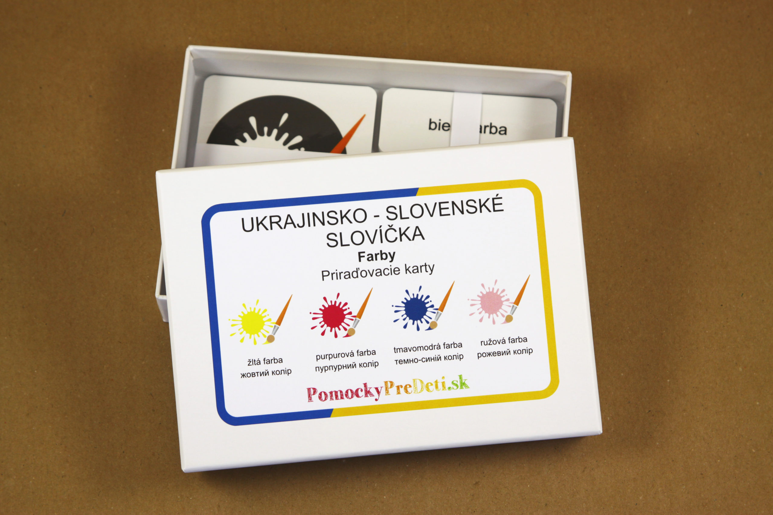 Slovenské slovíčka pre deti z Ukrajiny – Farby | Priraďovacie karty