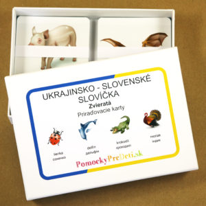 Ukrajinsko-slovenské slovíčka pre deti z Ukrajiny – Zvieratá | Priraďovacie karty