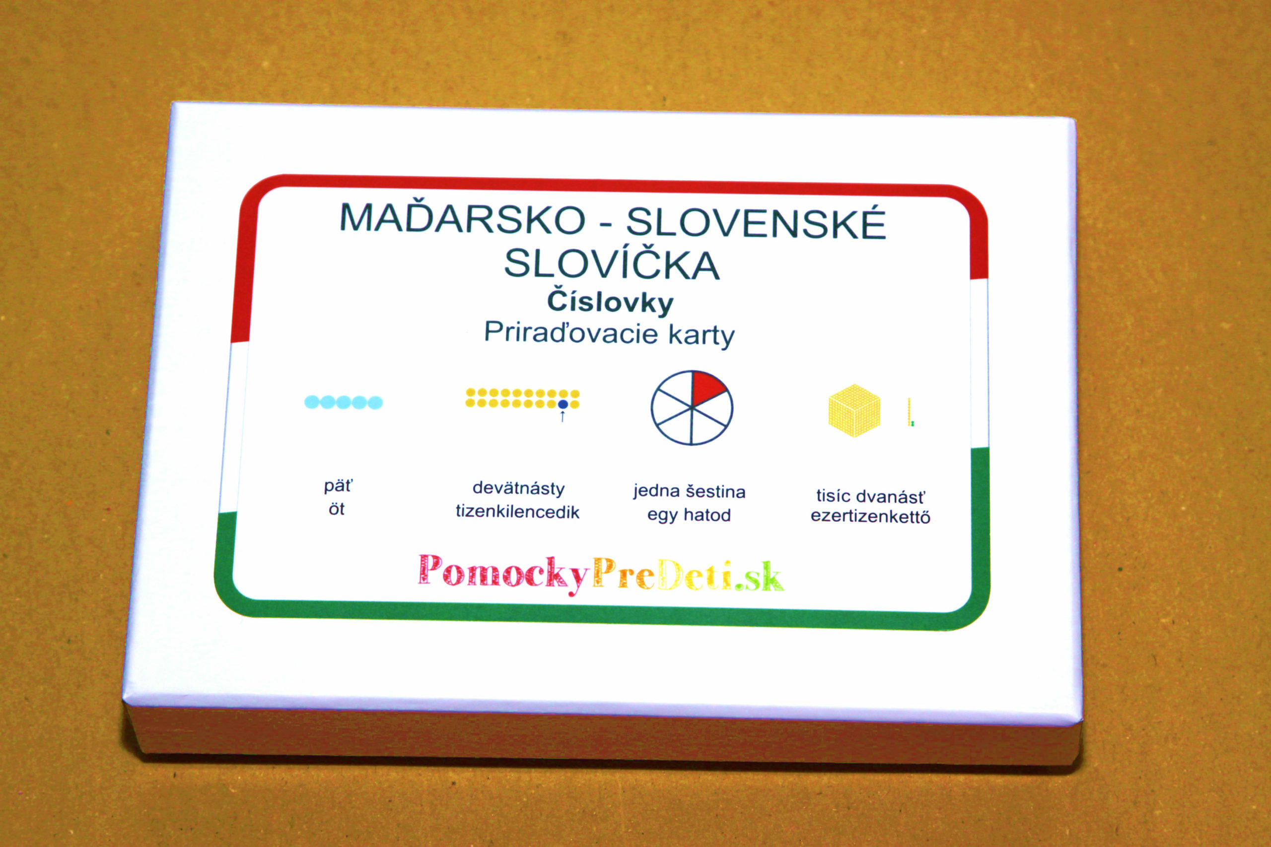 Maďarsko-slovenské slovíčka - Číslovky | Priraďovacie karty (182ks)