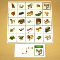 Orientácia v priestore – Kroková hra | Manipulačné karty | 2 hracie plány a 97 kariet | Posúvaním priehľadnej červenej orientačnej značky deti podľa zadania na karte nájdu "cieľové" zviera