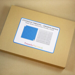 Stovková tabuľka – Základná súprava | Doska, tabuľka, kontrolná karta, štvorce s číslami